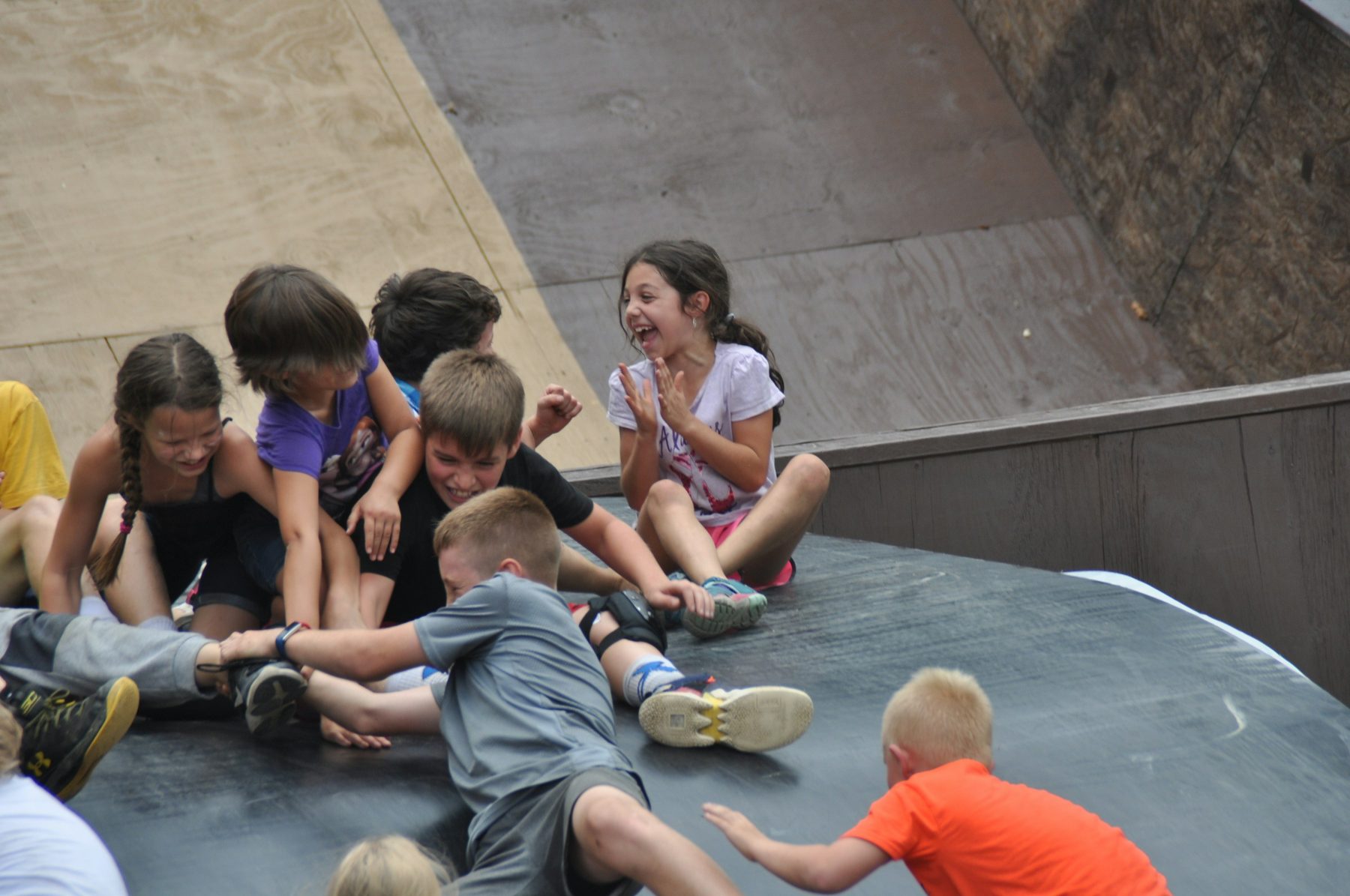 Friends Camp Together Ramps Action Sports Kids — Camp ROYAL
