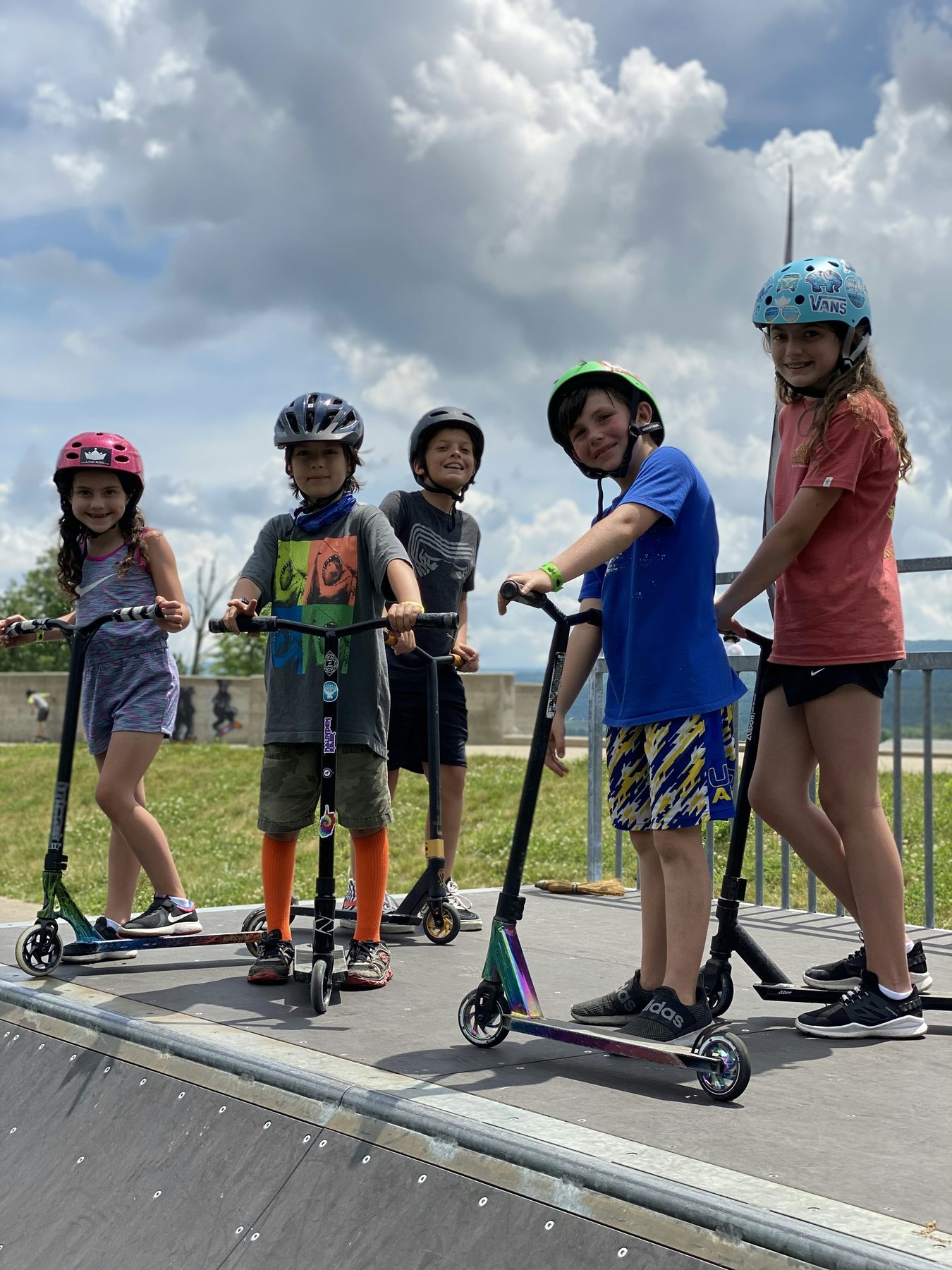 Group Shred Scooter Camp Gather Friends — Camp ROYAL