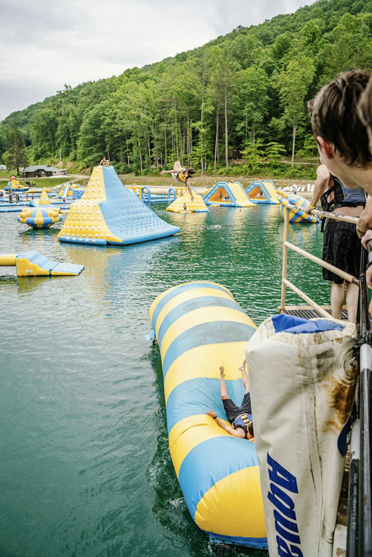 Summer fun at the water park.